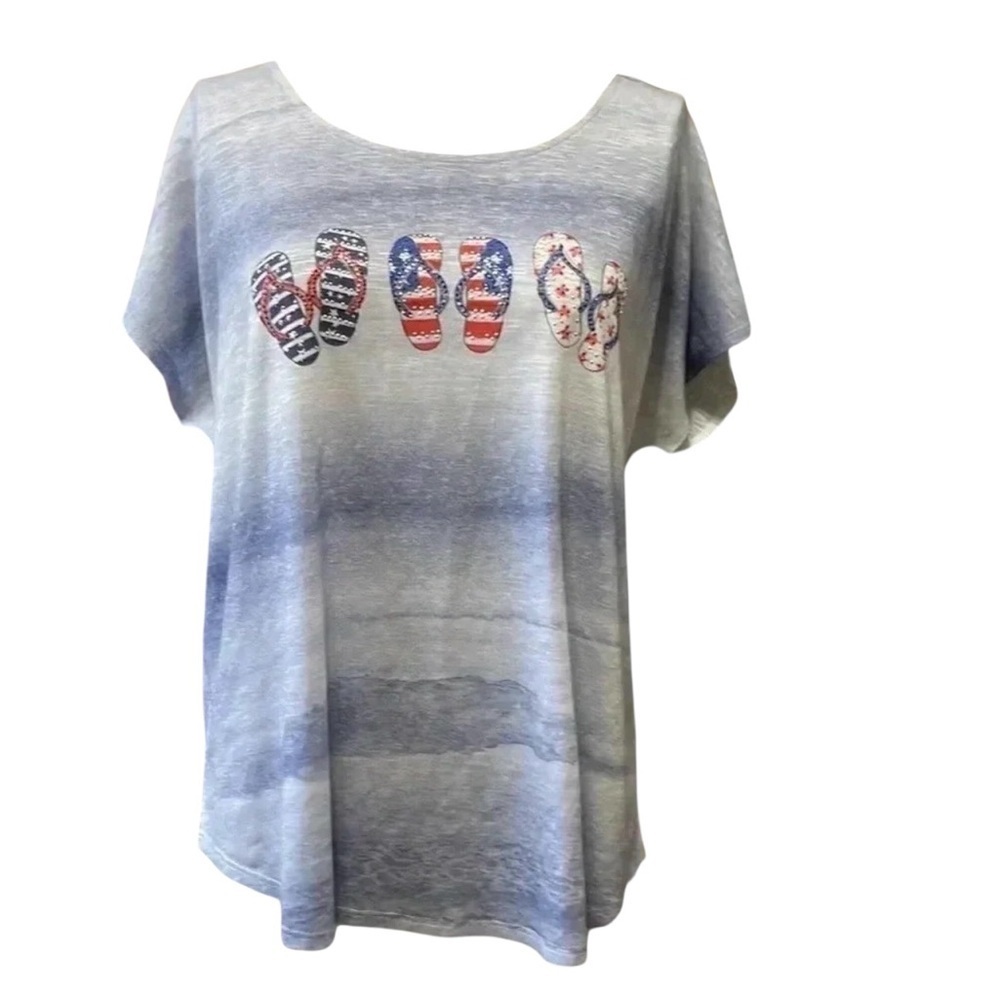 💛 USA flip flops top